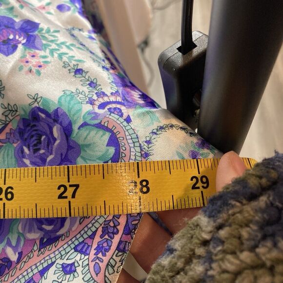 Vintage The Woman Within For 5th Ave Purple Open Front Kimono Robe Est Size XXL - Picture 4 of 10